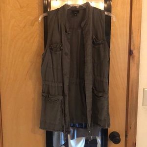 Olive green utility vest